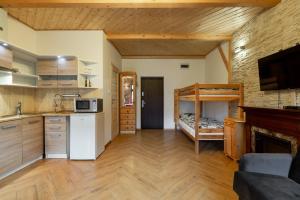 Η κουζίνα ή μικρή κουζίνα στο Apartamenty SZUMiWODA