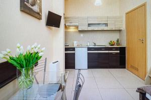 Η κουζίνα ή μικρή κουζίνα στο Apartament 7 minut od Krupówek na nogach!