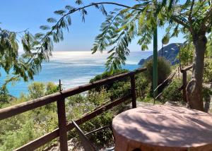 balcón con vistas al océano en Villa Pietrafiore en Monterosso al Mare