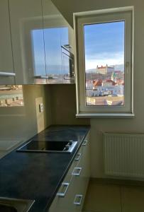 Kuchyň nebo kuchyňský kout v ubytování Self check-in apartments by Amber