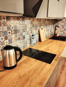 Kuchnia lub aneks kuchenny w obiekcie Dębowy Apartamenty/Pokoje