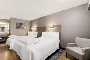 Postel nebo postele na pokoji v ubytování Red Roof Inn PLUS+ Chicago - Naperville