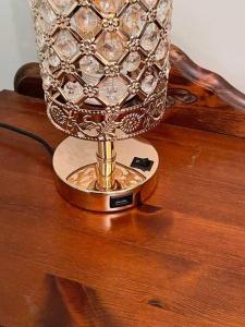 a blender sitting on top of a wooden table at Annie Dee’s Guest Accommodation in Ballygowan