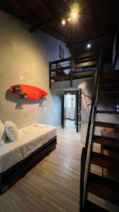 Cama ou camas em um quarto em Hotel La Serena