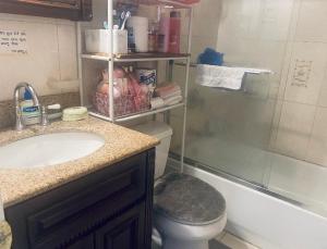 Ένα μπάνιο στο Double-Mirrored Glass Room in Queens