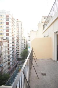 a balcony of a building with tall buildings at DTO en Mar del Plata para 6 o 4 Personas in Mar del Plata