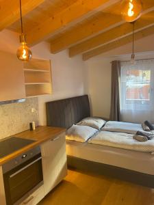 Llit o llits en una habitació de Tuxie Haus