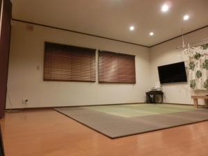 a room with a green rug in a room with a flat screen tv at 潮風room@SUN(シオカゼルームアットサン) in Minamiboso +15 photos