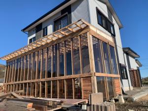a house under construction with the front of it at 潮風room@SUN(シオカゼルームアットサン) in Minamiboso