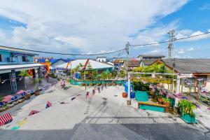 an aerial view of a playground in a town at OYO 90627 Pulau Ketam Inn in Klang