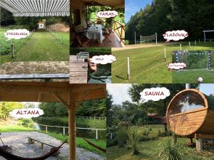 Ogród w obiekcie Leśniczówka domek sauna jeziorko w lesie na wyłączność
