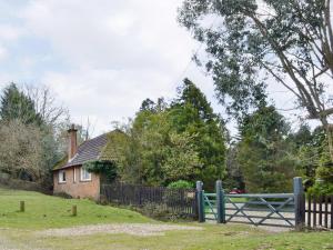 a house with a fence in front of it at Brookside in Ellingham