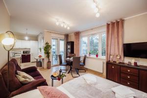 TV a/nebo společenská místnost v ubytování Apartament Zielona 11