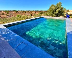 una grande piscina con acqua blu di Villa Zitouna a Essaouira