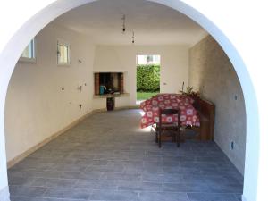 A seating area at Tranquility in the center of Lazise, neraby the lake