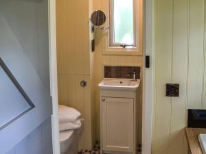 a bathroom with a sink and a toilet and a mirror at Oak - Ukc4846 in Cantley