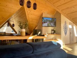 Μια τηλεόραση ή/και κέντρο ψυχαγωγίας στο Giewont View Apartament -Top Floor z Widokiem na Giewont +35 φωτογραφίες