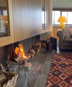 Et opholdsområde på Hestar Husid, het luxe paardenhuis