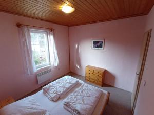 Postel nebo postele na pokoji v ubytování Bydlinská zahrádka Těšíkov