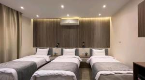 Uma cama ou camas num quarto em STEPS IN Pyramids View