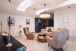 Χώρος καθιστικού στο Loft Suite im modernen Style in Schärding