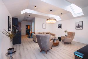 Χώρος καθιστικού στο Loft Suite im modernen Style in Schärding