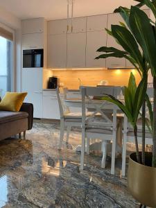 Kuchyňa alebo kuchynka v ubytovaní Apartament ZŁOTE TARASY