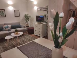 Televízia a/alebo spoločenská miestnosť v ubytovaní Chill Out Cabanon Coeur Calanques