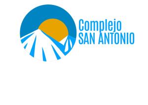 een vectorobligatie van het communicatielogo van San Animino bij Complejo San Antonio in Fiambala