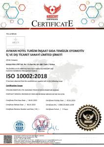 Certifikát, hodnocení, plakát nebo jiný dokument vystavený v ubytování Avwan Hotel Çiğli