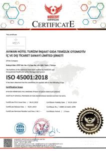 Certifikát, hodnocení, plakát nebo jiný dokument vystavený v ubytování Avwan Hotel Çiğli