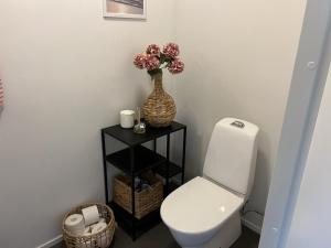 Koupelna v ubytování Hiekkahelmi