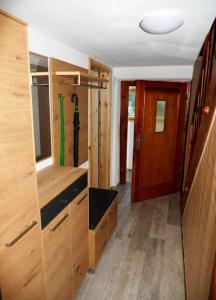 Dapur atau dapur kecil di Ferienhaus In der Erlebach