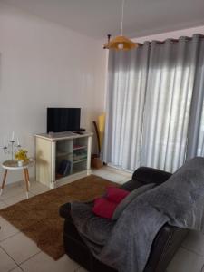 sala de estar con sofá y TV en FREDERIC FRANCOIS en Le Tampon
