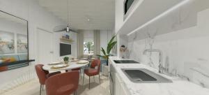 Apartamentos Soho Boutique Palillero的厨房或小厨房