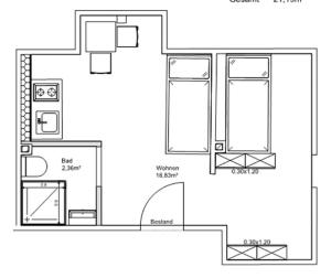 The floor plan of SITE.INN Wien