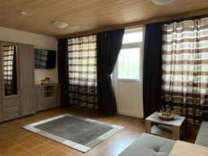 Televízia a/alebo spoločenská miestnosť v ubytovaní Prána Apartman