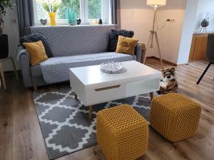 Część wypoczynkowa w obiekcie FAMILY APARTMENT LINZ Wohnen mit Garten am Fusse des Pöstlingbergs TOP LAGE Villenviertel