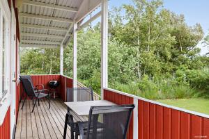 Balkón nebo terasa v ubytování First Camp Hagön-Halmstad