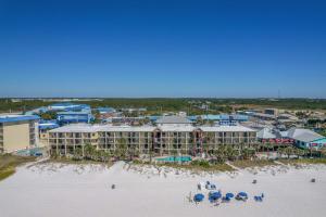 an aerial view of a resort on the beach at Ramada by Wyndham Panama City Beach / Beachfront in Panama City Beach