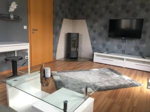 TV a/nebo společenská místnost v ubytování Ferienwohnung Tillmanns