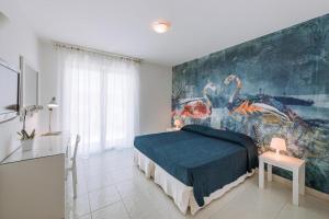 Letto o letti in una camera di Lamare cucina e dimore