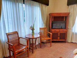 A television and/or entertainment centre at The Riverside Inn