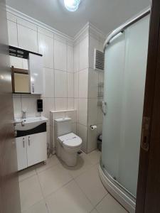 Koupelna v ubytování Moda Hotel