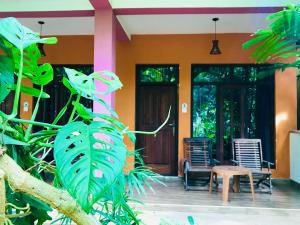 En hage utenfor Gangadiya Lodge