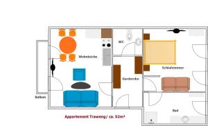 Κάτοψη του Appartements-Restaurant Schwaiger