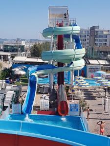 a water slide at a water park at Hotel Monti in Riccione