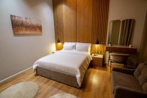 Postel nebo postele na pokoji v ubytování Tree Hotel