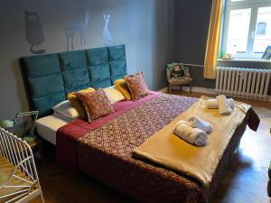 Posteľ alebo postele v izbe v ubytovaní Apartament Koci Łeb