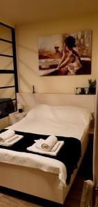 Katil atau katil-katil dalam bilik di CBT Apartament